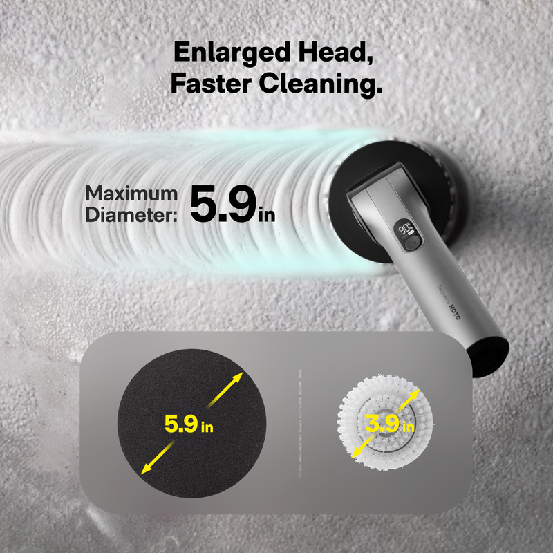 HOTO Flexi™ Cordless Spin Scrubber-10