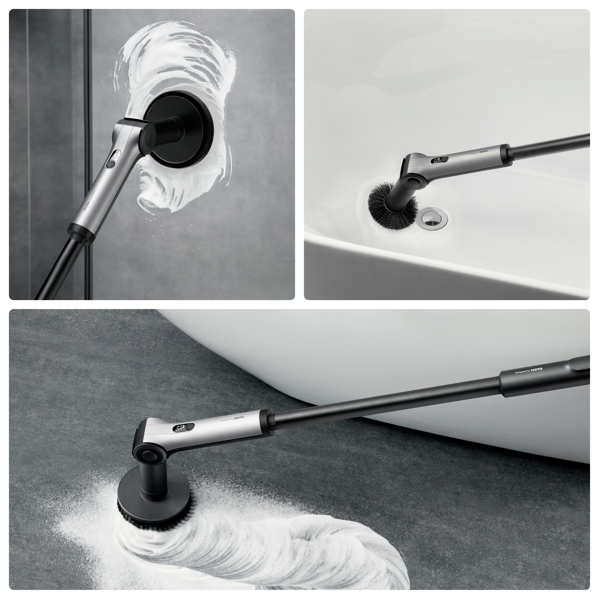 HOTO Flexi™ Cordless Spin Scrubber-6