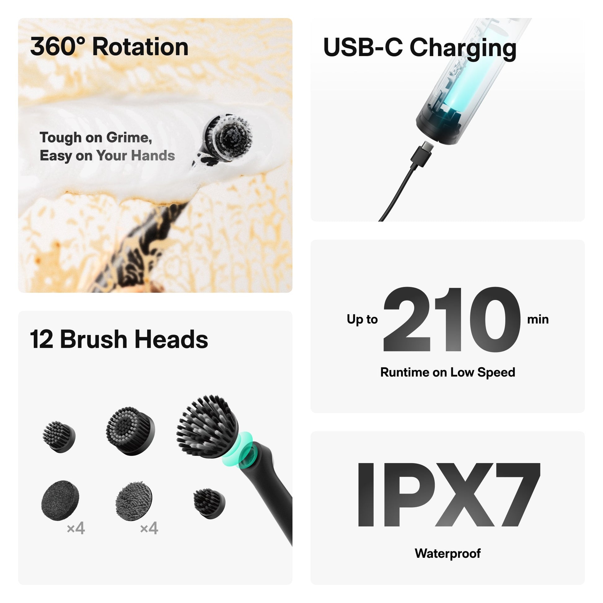 HOTO Wand™ Cordless Spin Scrubber-5