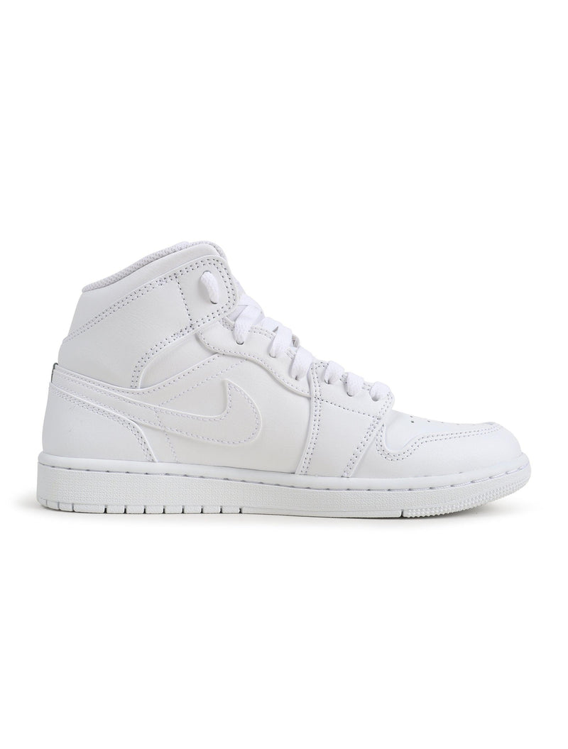 Air Jordan Mens 1 Mid - Triple White-2