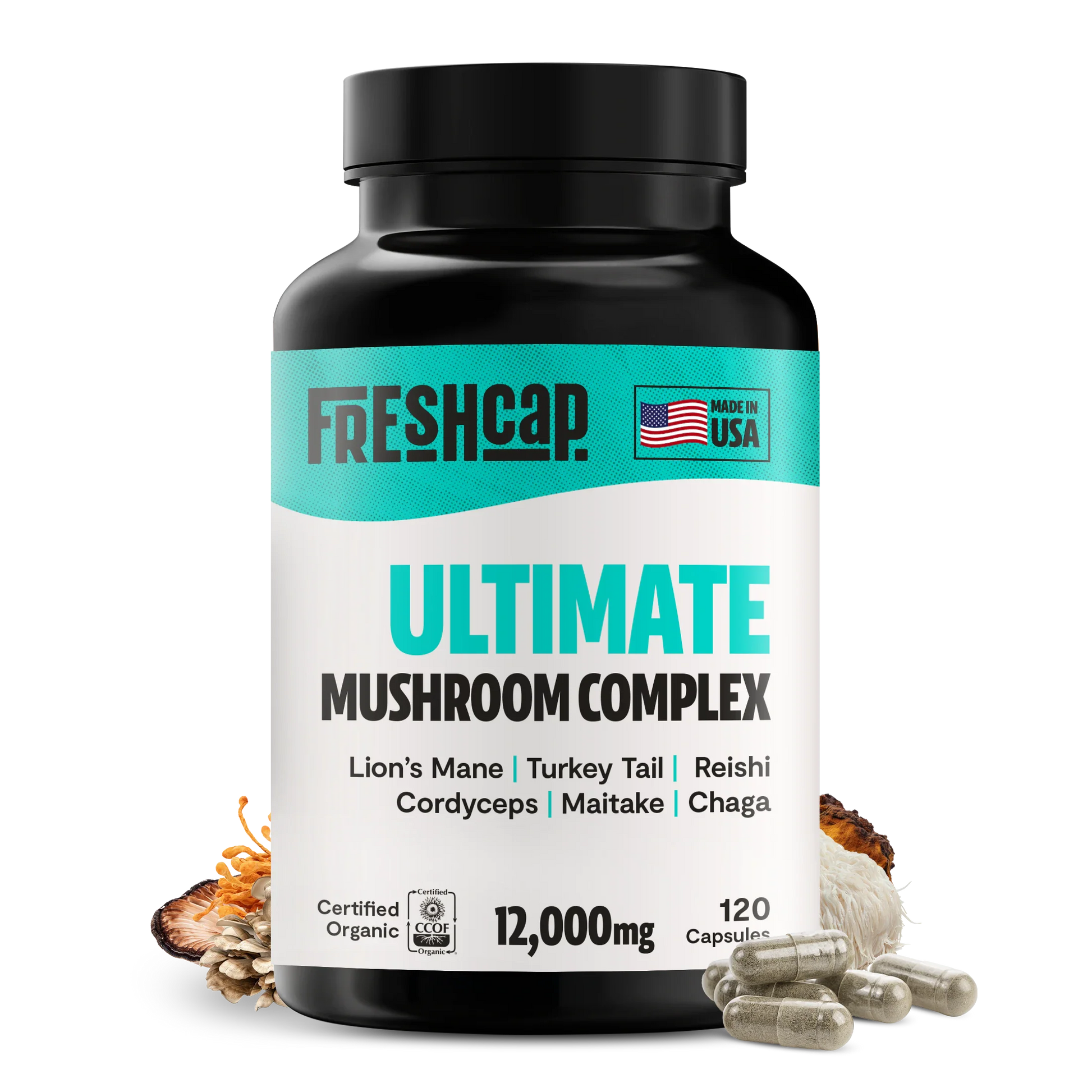Organic Mushroom Complex Supplement Capsules-17