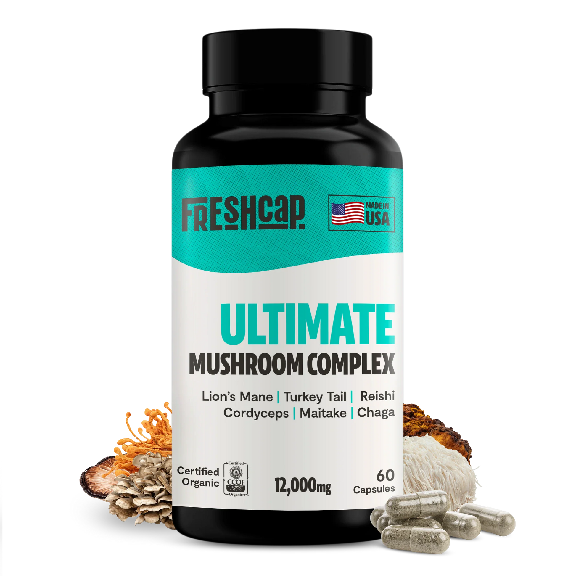 Organic Mushroom Complex Supplement Capsules-9