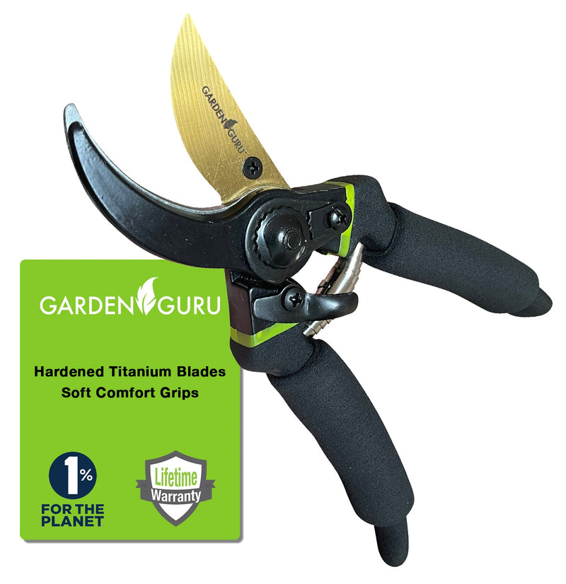 Titanium Soft Grip Garden Pruning Shears Clippers-2