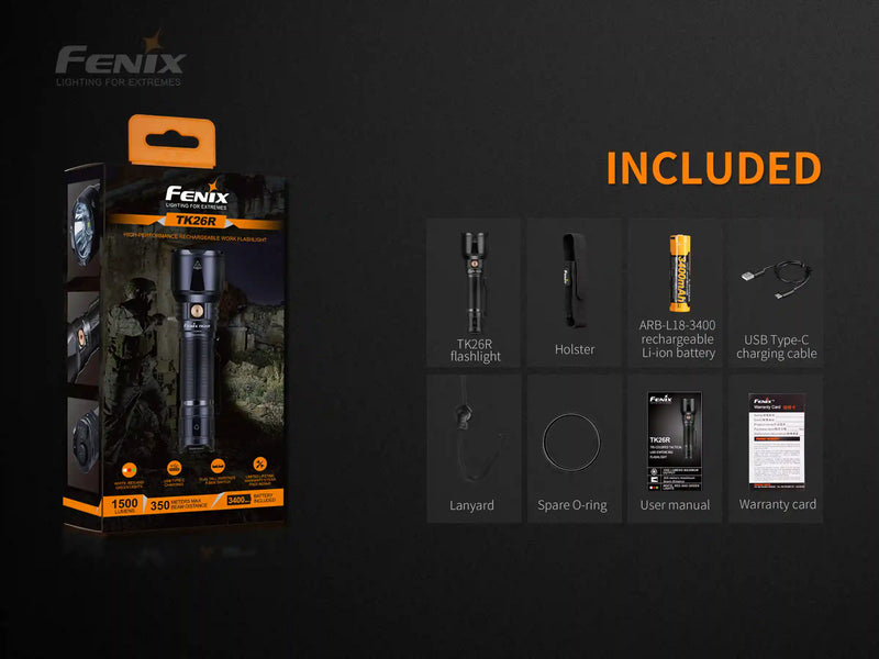 Fenix TK26R Tactical LED Flashlight - 1500 Lumens-14