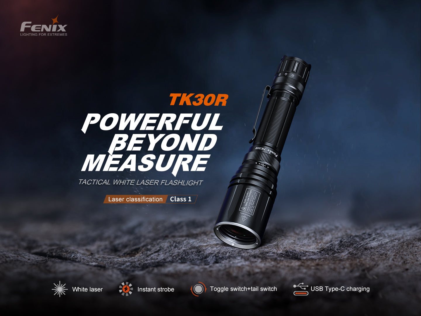 Fenix TK30R Tactical White Laser Rechargeable Flashlight-3