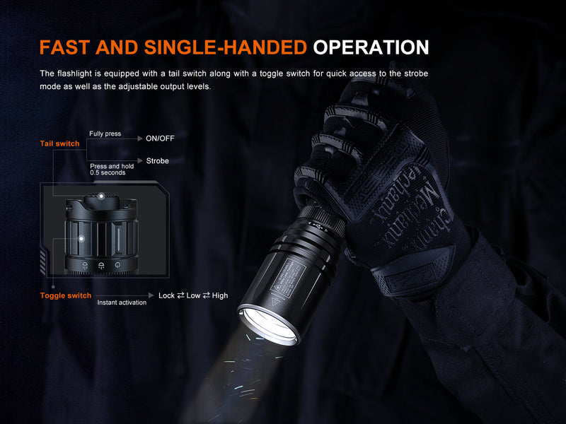 Fenix TK30R Tactical White Laser Rechargeable Flashlight-11