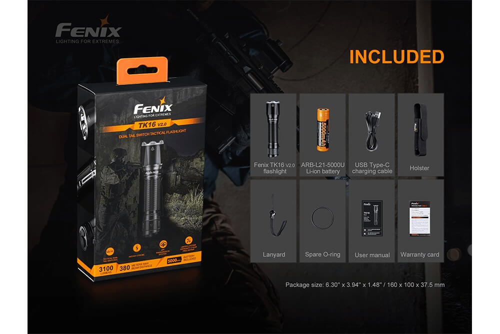 Fenix TK16 V2.0 Tactical Flashlight - 3100 Lumens-15