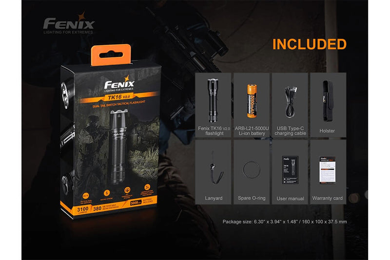 Fenix TK16 V2.0 Tactical Flashlight - 3100 Lumens-15