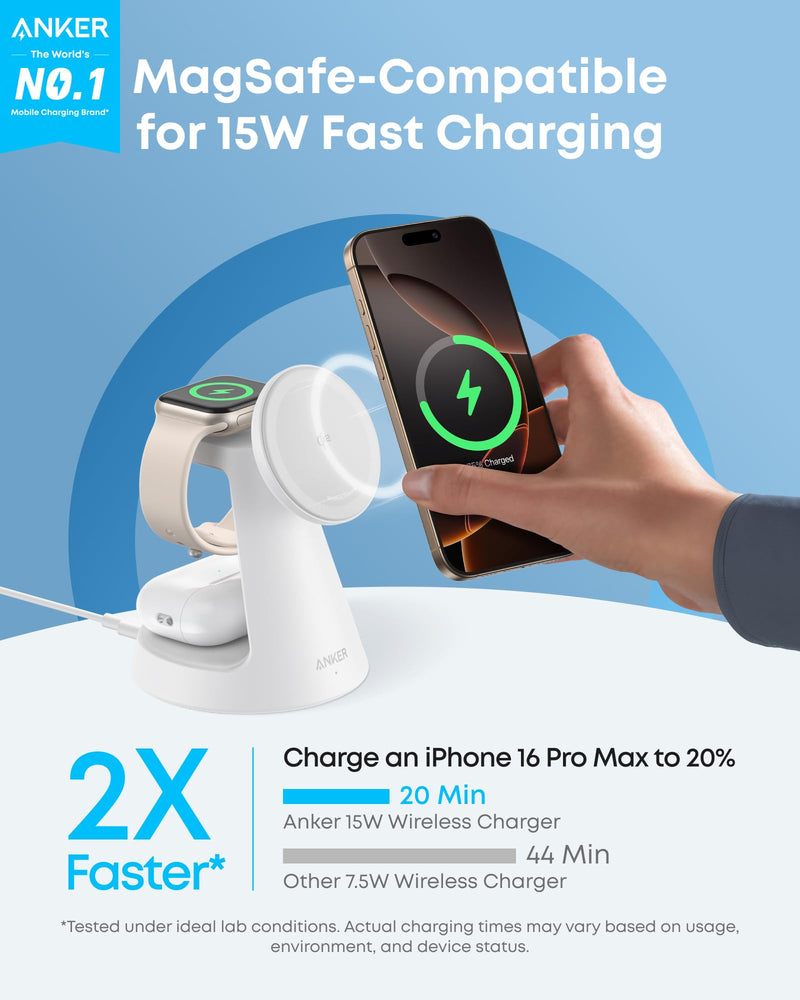 Anker MagGo Wireless Charging Station (3-in-1, Dock Stand)-2
