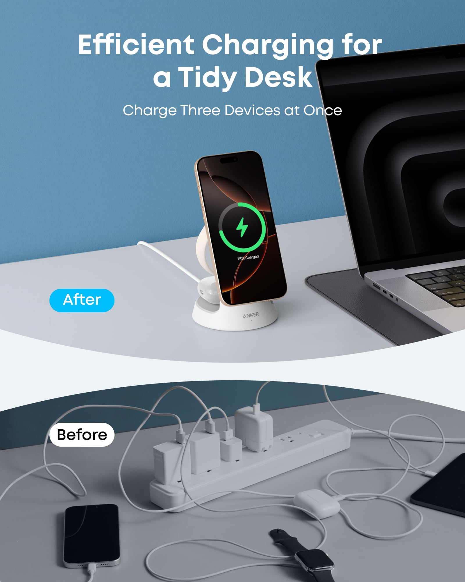 Anker MagGo Wireless Charging Station (3-in-1, Dock Stand)-4