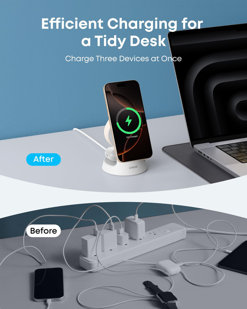 Anker MagGo Wireless Charging Station (3-in-1, Dock Stand)-4