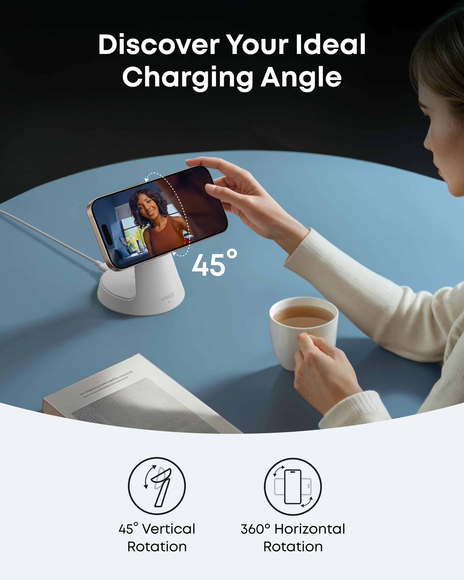 Anker MagGo Wireless Charging Station (3-in-1, Dock Stand)-6