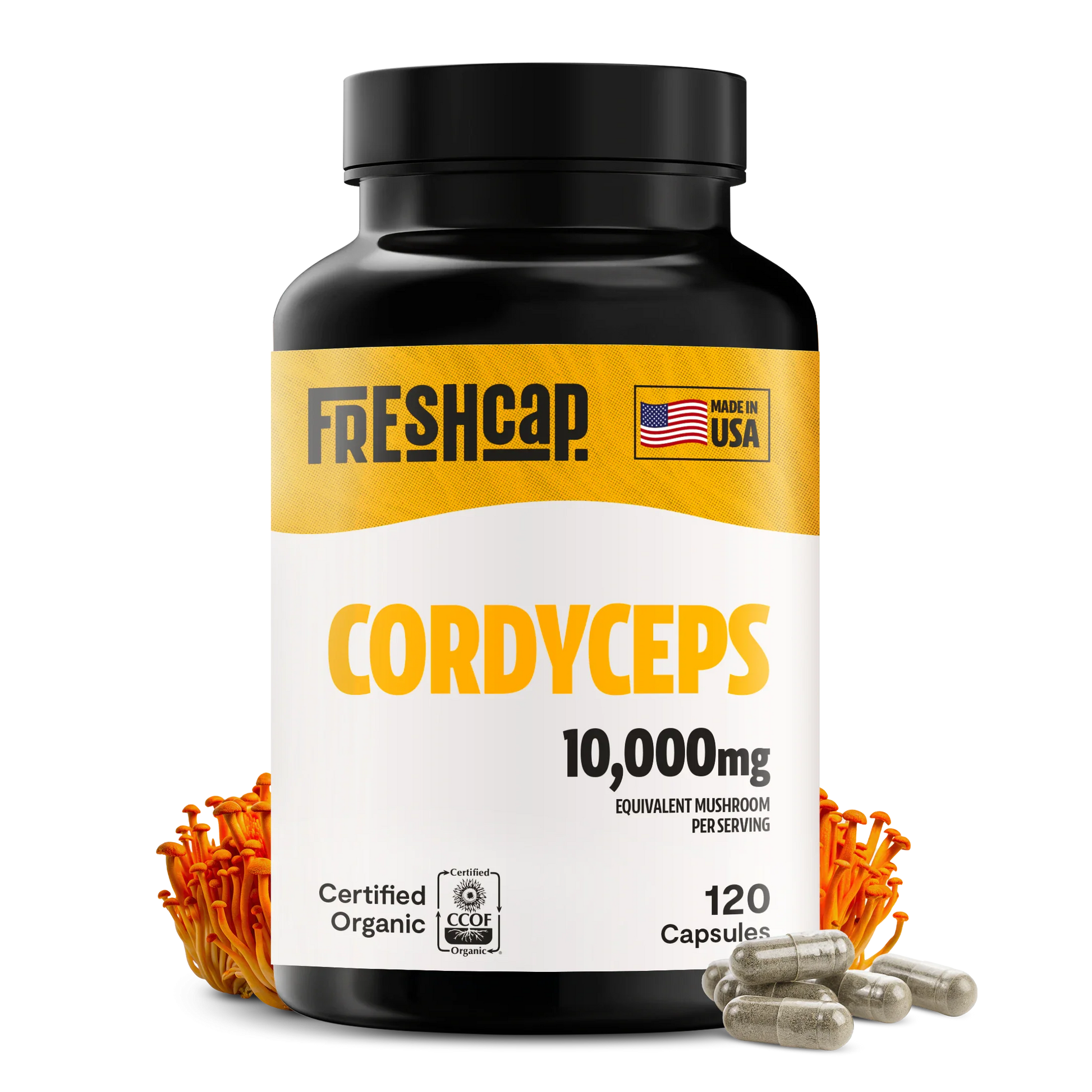 Organic Cordyceps Mushroom Supplement Capsules-3