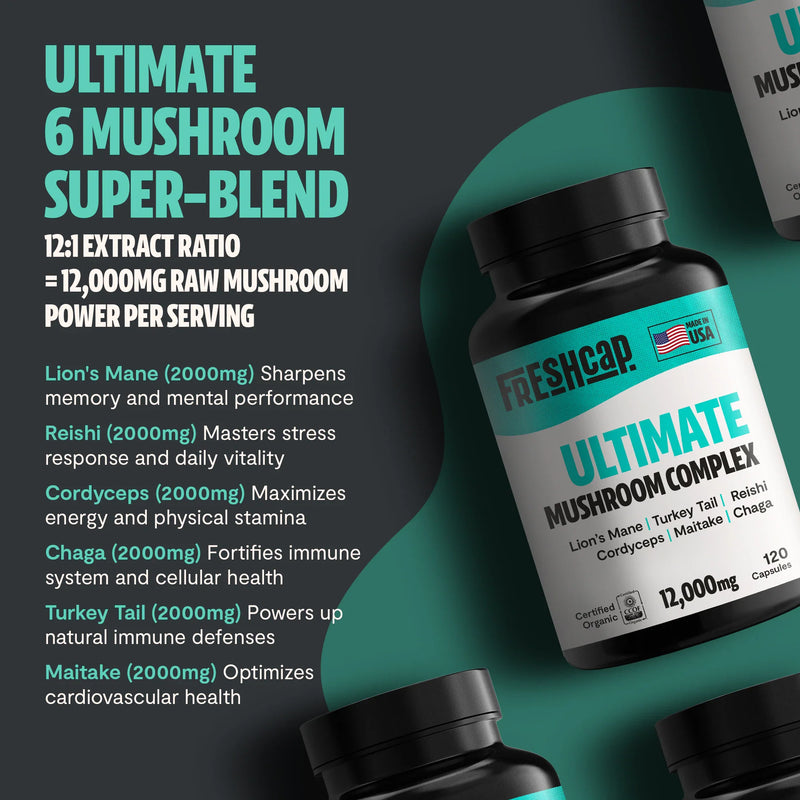 Organic Mushroom Complex Supplement Capsules-11