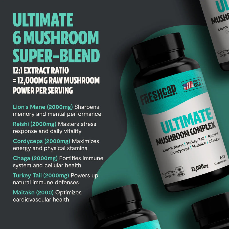 Organic Mushroom Complex Supplement Capsules-15