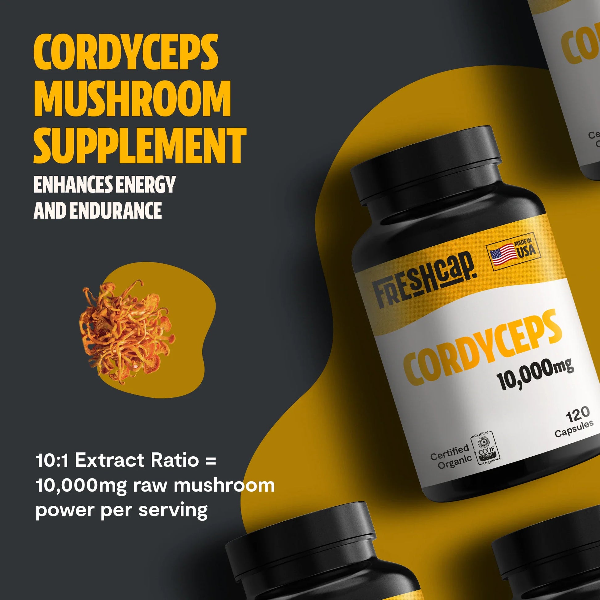 Organic Cordyceps Mushroom Supplement Capsules-4