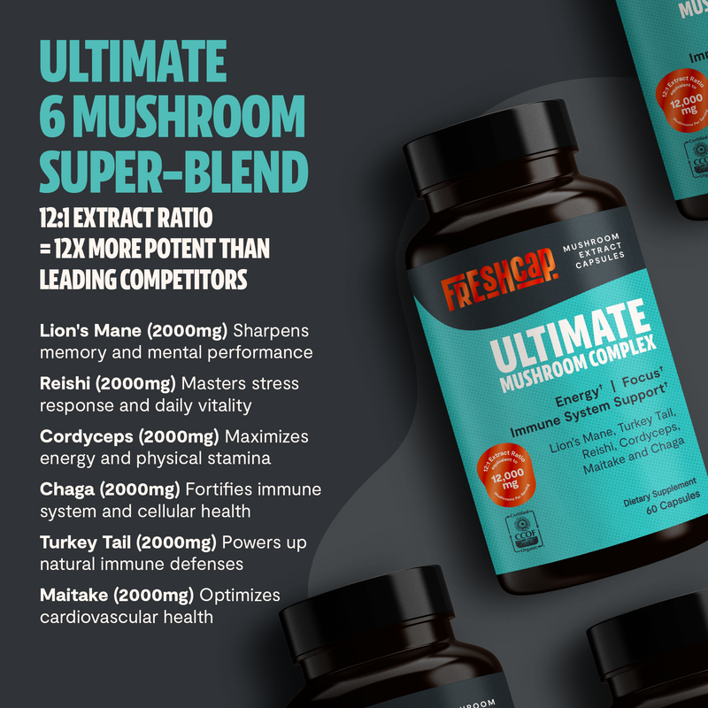 Organic Mushroom Complex Supplement Capsules-3