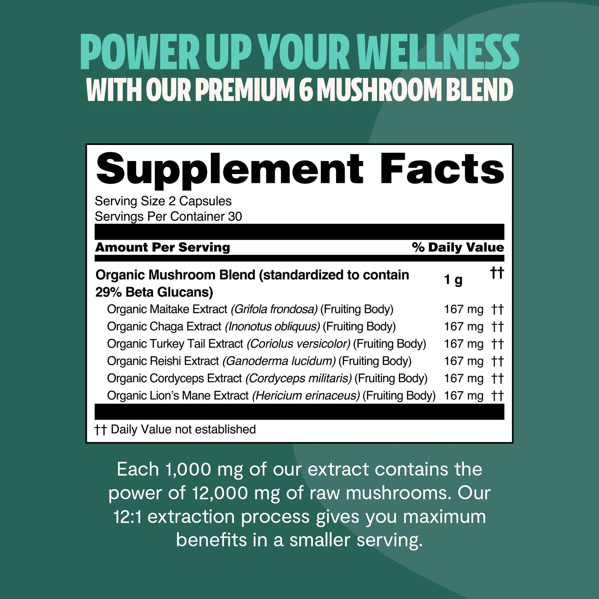 Organic Mushroom Complex Supplement Capsules-14
