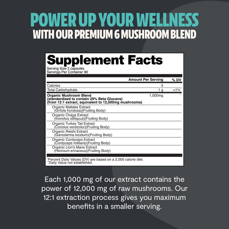 Organic Mushroom Complex Supplement Capsules-27