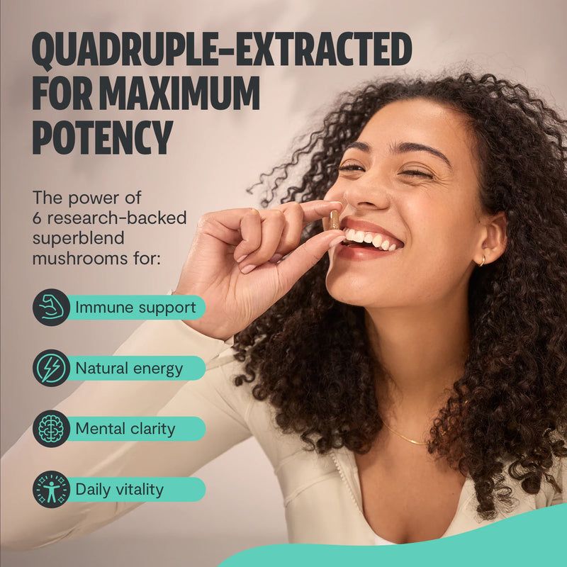 Organic Mushroom Complex Supplement Capsules-16