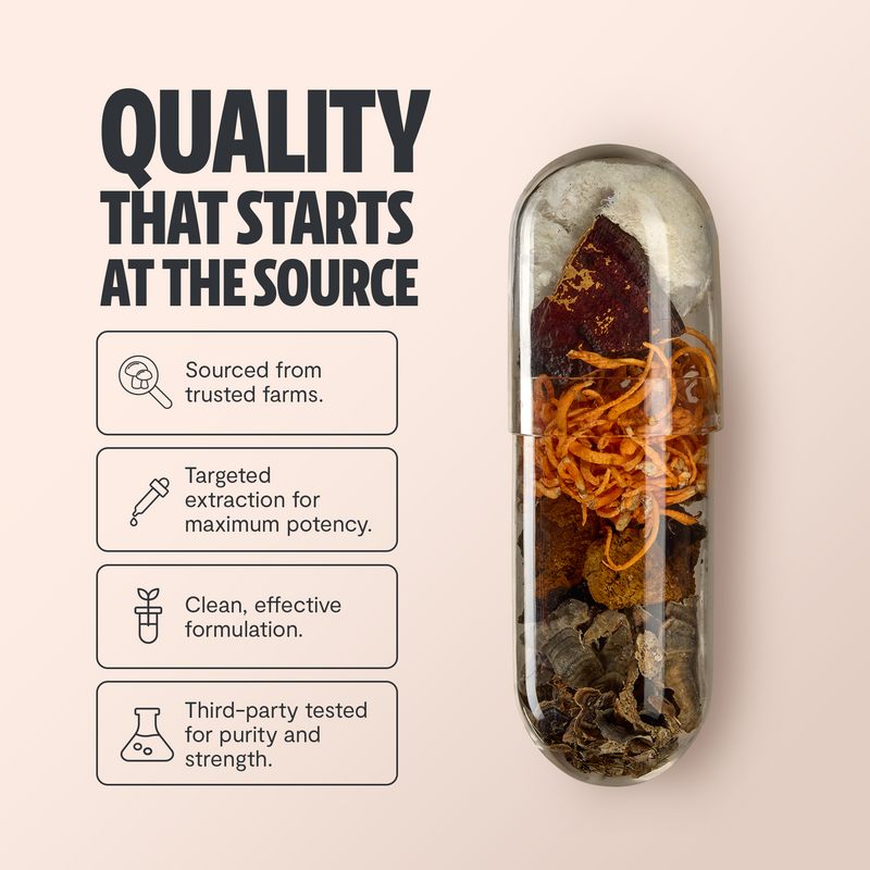 Organic Mushroom Complex Supplement Capsules-33