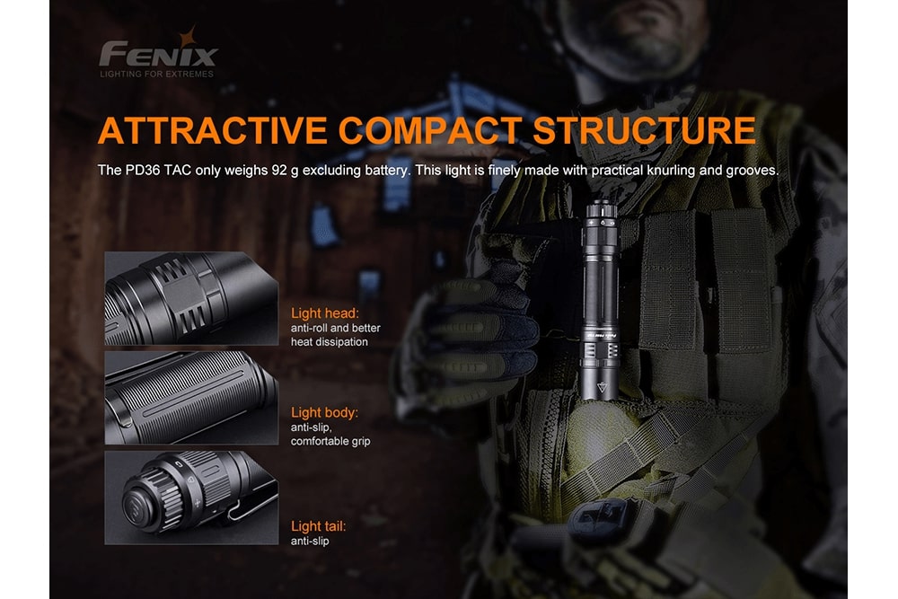 Fenix PD36 TAC Tactical Flashlight - 3000 Lumens-7
